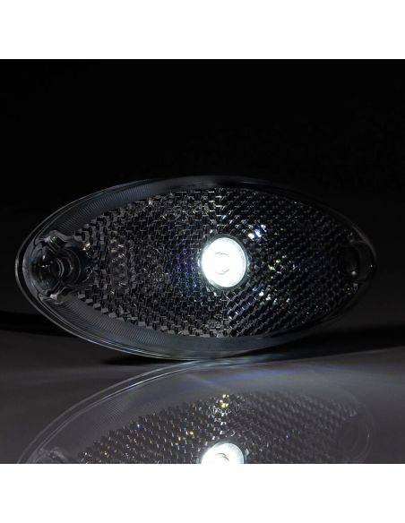 Luz de Gálibo LED FT-061 B Blanco con Reflector y Mazo de Cables de 0,5 m IA A R1 SM1