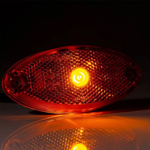 Luz de Gálibo LED FT-061 Z Amarillo con Reflector y Mazo de Cables de 0,5 m IA A R1 SM1