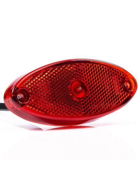 Luz de Gálibo LED FT-061 C Rojo con Reflector y Mazo de Cables de 0,5 m IA A R1 SM1