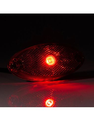 Luz de Gálibo LED FT-061 C Rojo con Reflector y Mazo de Cables de 0,5 m IA A R1 SM1