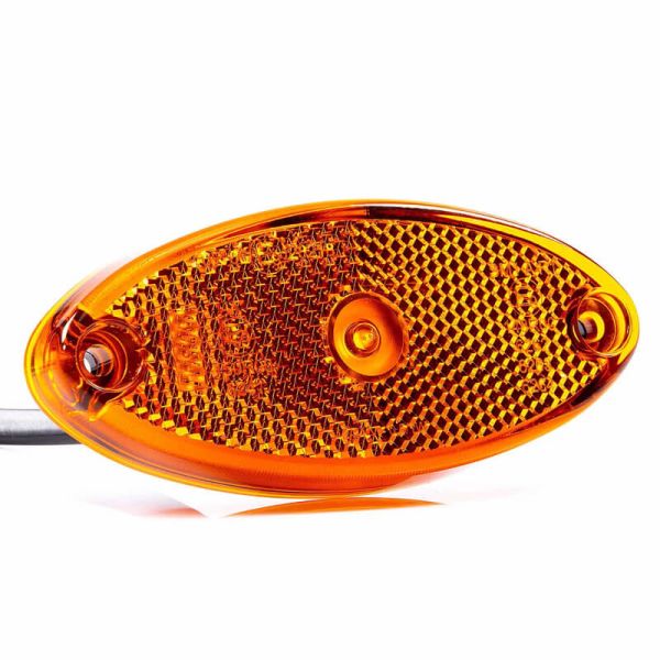 Luz de Gálibo LED FT-061 Z Amarillo con Reflector y Mazo de Cables de 0,5 m IA A R1 SM1