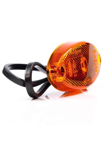 Luz marcadora LED amarela FT-061 Z com refletor e chicote de cabos de 0,5 m IA A R1 SM1