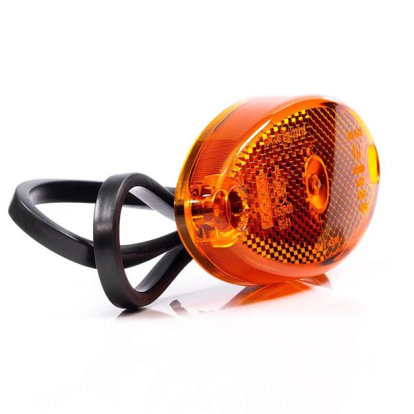 Luz de Gálibo LED FT-061 Z Amarillo con Reflector y Mazo de Cables de 0,5 m IA A R1 SM1