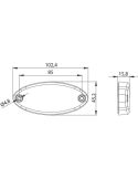 Medidas Luz de Gálibo LED FT-061 C B Z con Reflector y Mazo de Cables de 0,5 m IA A R1 SM1