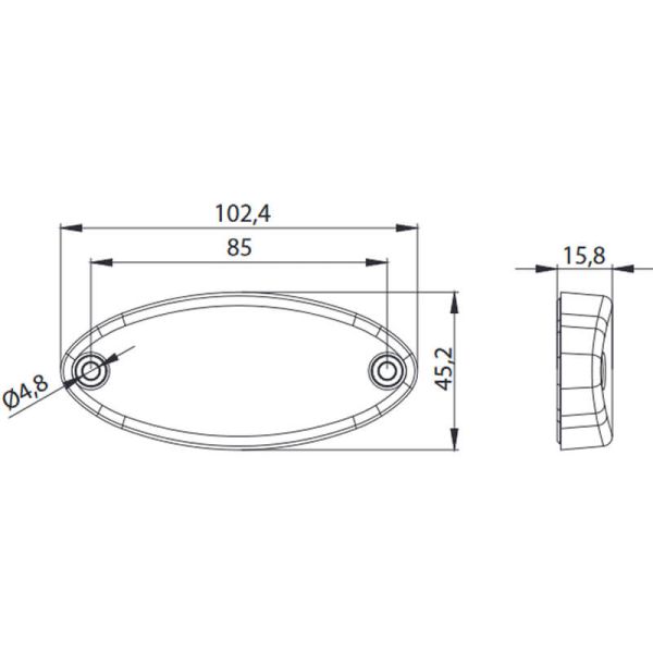 Medidas Luz de Gálibo LED FT-061 C B Z con Reflector y Mazo de Cables de 0,5 m IA A R1 SM1