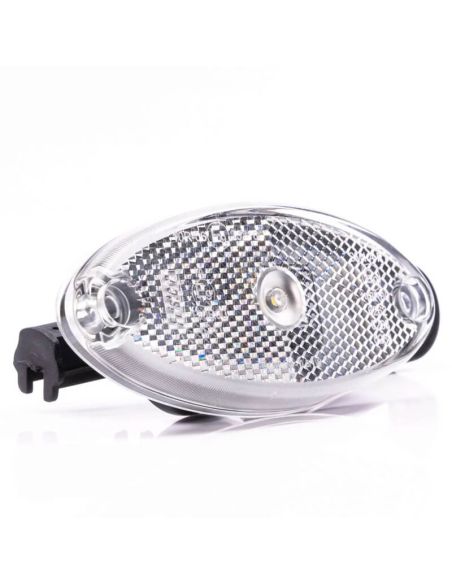 Luz de Gálibo LED FT-061 B Blanco con Reflector y Mazo de Cables de 0,5 m IA A R1 SM1