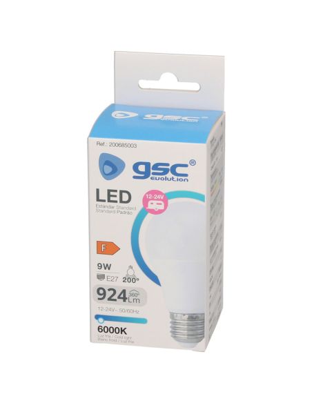 Ampoule LED E27 9W 12-24V – Lumière Froide 6000K, 926 Lm, Idéale pour Caravanes et Energie Solaire