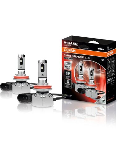 Bombilla H16 Homologada Antiniebla NIGHT BREAKER® LED SMART 64219DWNBSM-2HB de Osram | Luz LED Blanca 6000K