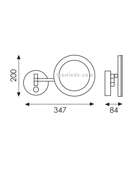 Espejo de baño Boan LED 3W IP44 el mejor precio en espejos con led incluido | LeonLeds