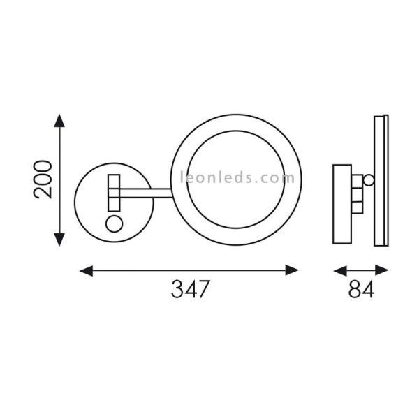 Miroir de salle de bain Boan LED 3W IP44 le meilleur prix des miroirs avec led inclus | leonleds