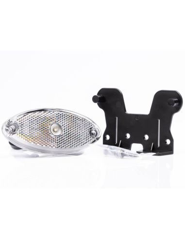 Luz de Gálibo LED FT-061 B+K Blanco con Soporte Angular y Reflector