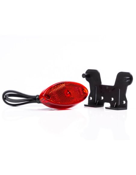 Luz de Gálibo LED FT-061 C+K Rojo con Soporte Angular y Reflector