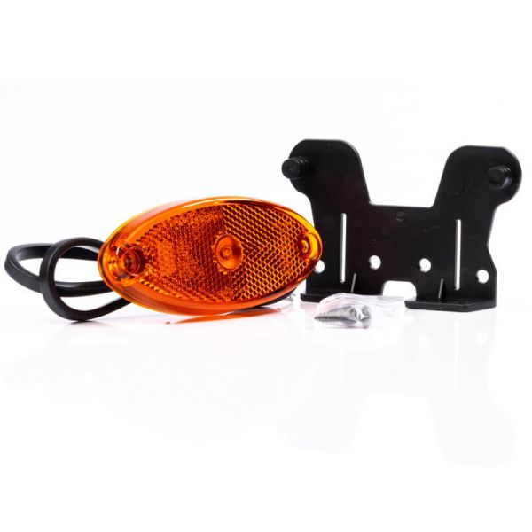 Luz de Gálibo LED FT-061 Z+K Amarillo con Soporte Angular y Reflector