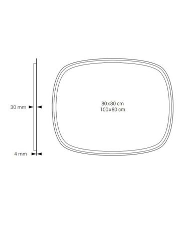 LED-Spiegel mit Frontbeleuchtung und...