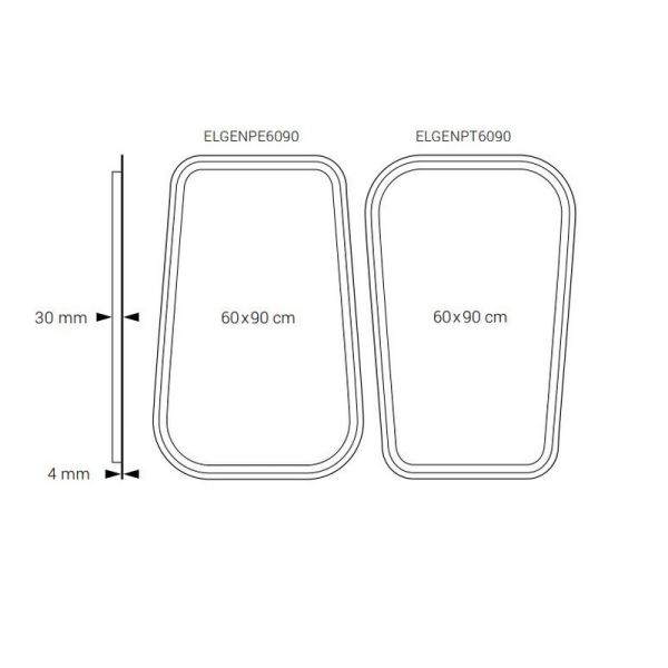 Miroir LED avant et rétroéclairé GENERALIFE CCT et lumière antibuée | LeonLeds