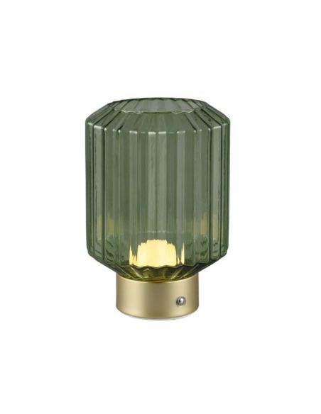 Lampe de table USB LORD en verre cannelé 3000K IP20 | LeonLeds