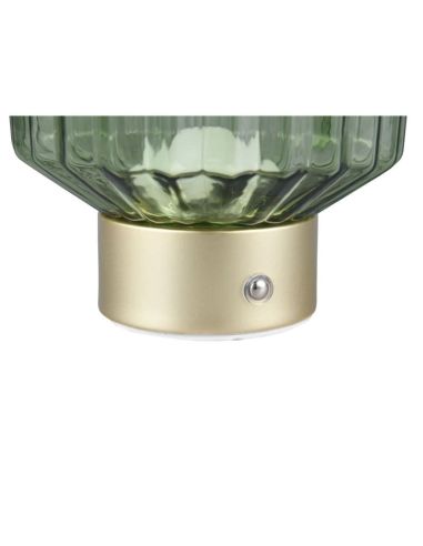 Lampe de table USB LORD en verre cannelé 3000K IP20 | LeonLeds