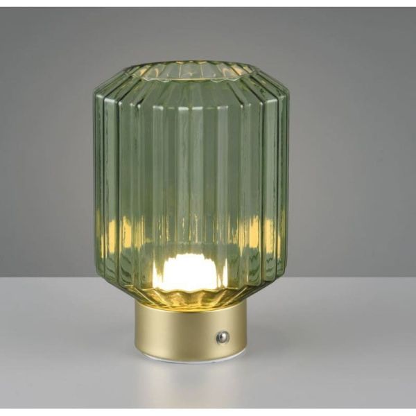 Lampe de table USB LORD en verre cannelé 3000K IP20 | LeonLeds