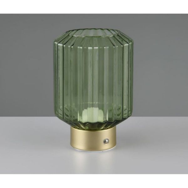 Lampe de table USB LORD en verre cannelé 3000K IP20 | LeonLeds