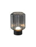 Lámpara de Mesa LED LORD Vidrio Estriado Táctil 3000K | LeonLeds