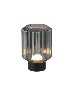 Lámpara de Mesa LED LORD Vidrio Estriado Táctil 3000K | LeonLeds