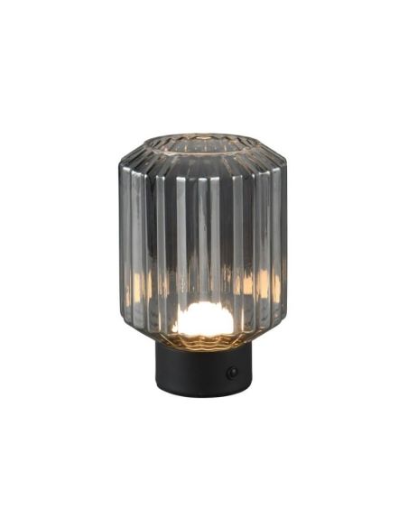 Lámpara de Mesa LED LORD Vidrio Estriado Táctil 3000K | LeonLeds