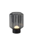 Lámpara de Mesa LED LORD Vidrio Estriado Táctil 3000K | LeonLeds
