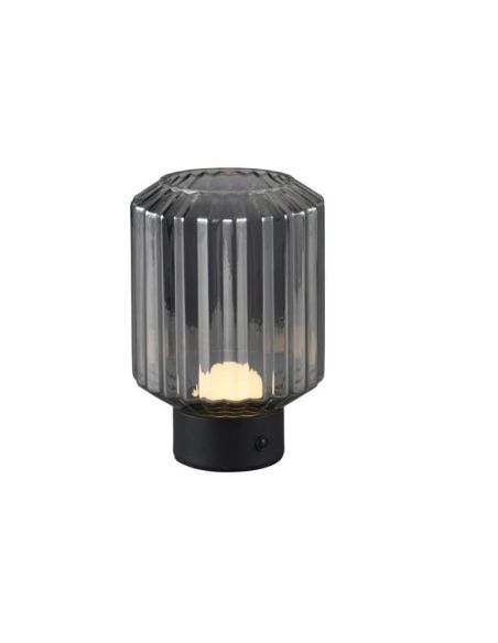Lámpara de Mesa LED LORD Vidrio Estriado Táctil 3000K | LeonLeds