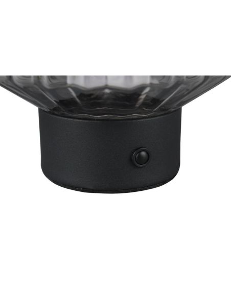 Lámpara de Mesa LED LORD Vidrio Estriado Táctil 3000K | LeonLeds