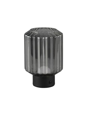 Lámpara de Mesa LED LORD Vidrio Estriado Táctil 3000K | LeonLeds