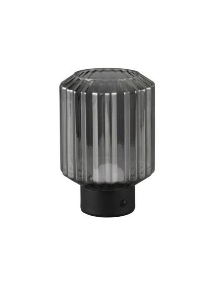 Lámpara de Mesa LED LORD Vidrio Estriado Táctil 3000K | LeonLeds