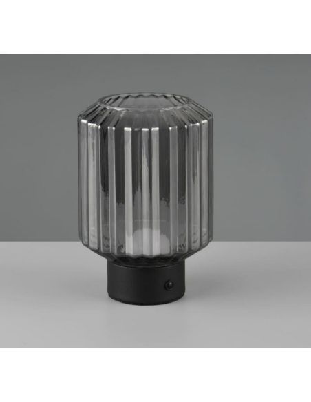 Lampe de Table LED LORD Verre Tactile Cannelé 3000K | LeonLeds