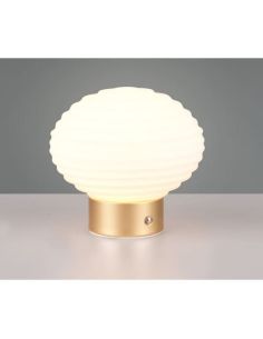 Lampe de table LED EARL en verre cannelé USB 3000K | LeonLeds 2