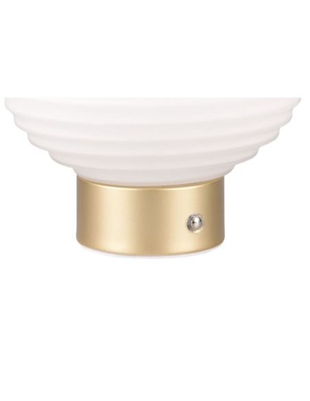 Lámpara Sobremesa EARL Vidrio Estriado USB 3000K | LeonLeds