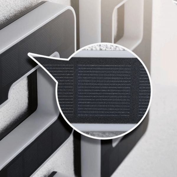 Número para casa con luz LED solar y recargable con panel solar