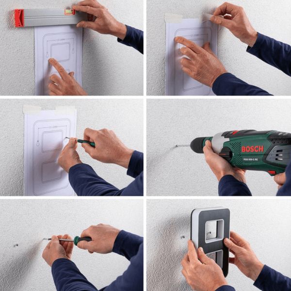 Número para casa con luz LED solar y recargable 4 instalación