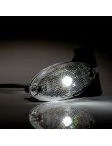 Luz de Gálibo LED FT-061 BI y CI – Blanco o Rojo con Reflector y Soporte Lateral Angular, 12-36V