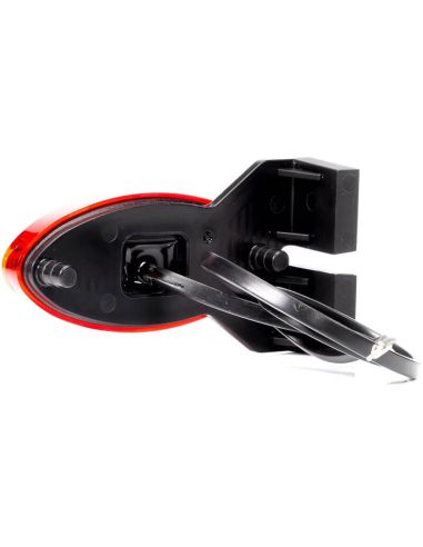 Feu de position LED FT-061 CI – Rouge avec réflecteur et support latéral incliné, 12-36 V
