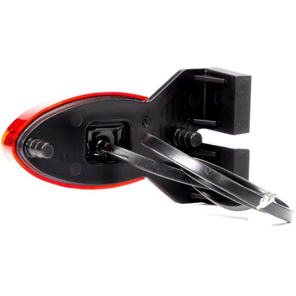 Luz de Gálibo LED FT-061 CI – Rojo con Reflector y Soporte Lateral Angular, 12-36V