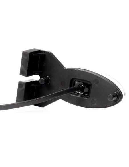 Luz marcadora LED BI e CI FT-061 traseira - branca ou vermelha com refletor e suporte lateral angular, 12-36V