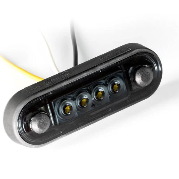 Luz de Gálibo LED FT-073 BZ DARK – Cambio de Color Dual Blanco-Amarillo, 12-36V