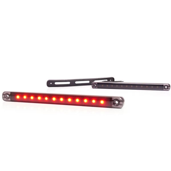 Barra de posição LED Faixa Vermelha Preto W276 - 12V/24V - Âmbar, Branco, Vermelho
