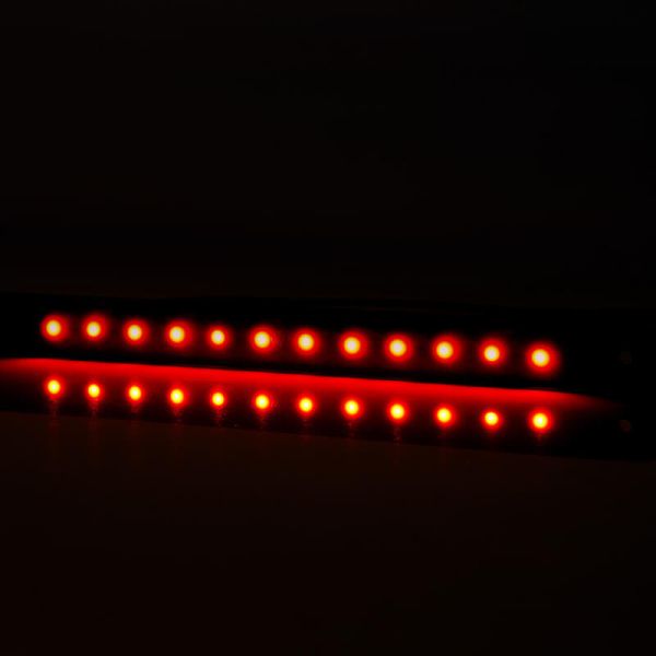 Barra de posição LED Faixa Vermelha Preto W276 - 12V/24V - Âmbar, Branco, Vermelho
