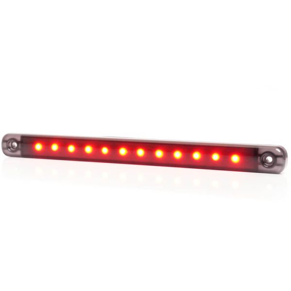 Barra de posição LED Faixa Vermelha Preto W276 - 12V/24V - Âmbar, Branco, Vermelho