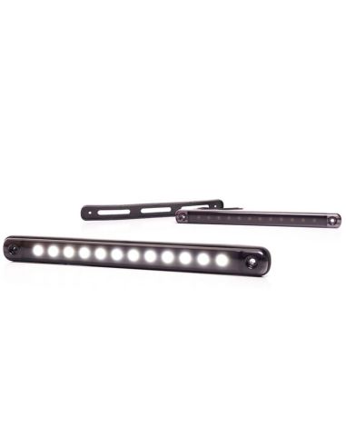 Barra de posição LED Branco Faixa Preto W276 - 12V/24V - Âmbar, Branco, Vermelho