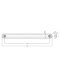 Medidas Barra de Posición LED Gama Black W276 - 12V/24V - Ambar, Blanca, Roja