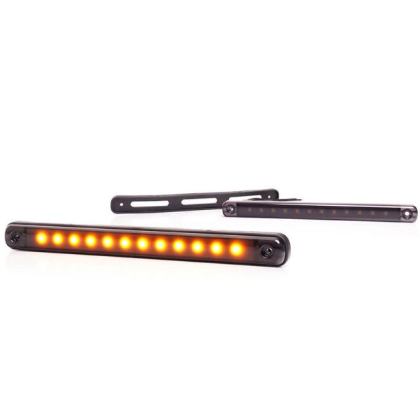 Barre de Position LED Ambar Gamme Noire W276 - 12V/24V - Ambre, Blanc, Rouge