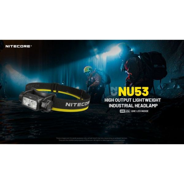 Linterna Frontal LED NU53 NITECORE 2000Lm Recargable USB-C | LeonLeds