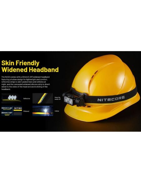 Lampe Frontale LED NITECORE NU53 2000Lm Rechargeable USB-C | LeonLeds