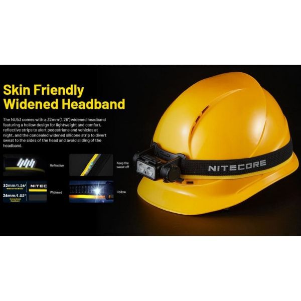 Lampe Frontale LED NITECORE NU53 2000Lm Rechargeable USB-C | LeonLeds